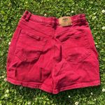 Route 66 Vintage High Waist Red Denim Shorts Patriotic Photo 2