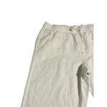 Tommy Bahama Wide-Leg Pants Women's Size L White Linen Drawstring Casual Beach Photo 2