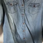 Casual Blue Denim Button Photo 4