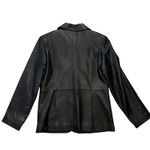 VTG 90s Siena Leather Jacket Womens 12 Black Soft Leather Button
Down Biker y2k Photo 8