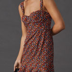 Hutch  x Anthropologie Ditsy Floral Corset Mini Dress Sleeveless Size M Photo 0
