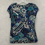 Chico's ‎ Travelers Slinky Abstract Floral Top Art To Wear Career Office Women 0 S Photo 1