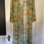 Savage X Fenty Floral Sheer Long Robe XS/S Blue Photo 0