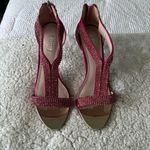 Glint hot pink rhinestone zip up stiletto heels Size 7.5 Photo 1