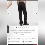 Lululemon  Dance Studio Slim Fit High-Rise Flared Pant
Size Small Photo 5