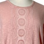 Knox Rose Tee Shirt Lace Long Sleeves Cotton Dusty Pink Women’s Plus Size XL Photo 8