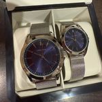 Tahari SALE  His & Her’s Silver and Blue Watch Set Photo 4