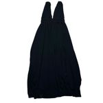 Lulus NWT  Women's M Heavenly Hues Black Maxi Dress Formal V-Neck High Slit Photo 7