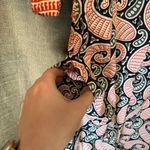 Gretchen Scott  Tunic Top Womens Small Multicolor Paisley Print Flare Sleeves Photo 3