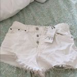 ZARA  Women's Off-White Jean Shorts Photo 1