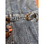 Retrofête Giorgio One-Shoulder Short Belted Denim Dress size small Photo 10