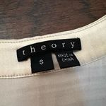 Theory  cream & gray silk sleeveless mini dress size S Photo 6