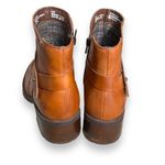 Born Tori Ankle Boots Brown Ankle Strap Detail Leather Side Zip Size 9.5 Brown Photo 4