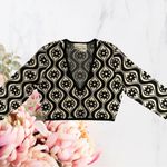 Free People 🍁 Finders Keepers Black and White Fitted Crop Top Photo 3