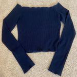 navy blue off the shoulder long sleeve Size XXS Photo 0
