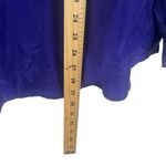 Marnie West Vintage 80s Women's Size Medium 100% Silk Disco Button Up Blue Photo 8