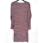 Athleta Beyond Soft Avenues Dress Dusty Plum Long sleeve Knit Ruched Size Small Photo 3
