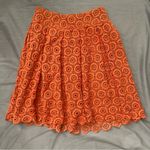 Moulinette Soeurs Anthropologie  Orange Lace Skirt EUC Size 10 Photo 0