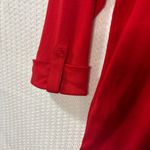 Van Heusen  Embroidered 3/4 sleeve red top, faux layered, Sz L, Casual Y2K Photo 2