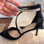 Badgley Mischka Shoes  Black Satin Photo 0