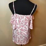 Collective Concepts  Cold Shoulder Flowy Print White Red Size S Strappy Bohomian Photo 8
