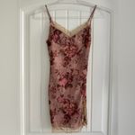 Motel Rocks EUC  Coti Bodycon Dress In Mesh Peach Bloom With Nude Lace Photo 1