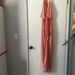 MISA Los Angeles Misa LA Domino Tie Front Maxi Dress Blush Pink Wedding Party Cocktail Reception Photo 2