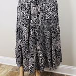 CHAPS  Women's Maxi Skirt Sz M Geometric Print Black & White Photo 5
