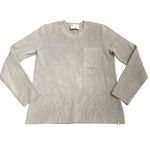 FIGS Size Medium Tan Brown Ribbed Pocket Sweater Minimalist City Casual Style Photo 6