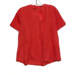 Preston & York Top Blouse M Keyhole Neck Career Office Orange Red Feminine Boho Photo 1