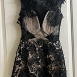 Black and Nude Mini Dress Size 4 Photo 2