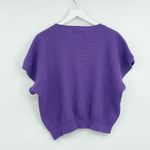 Vintage Y2K Cropped Purple Sweater SZ M Size M Photo 4
