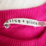 Alice And Olivia Gleeson Dip Dye Ombre Pink Long Sleeve Cashmere Sweater XS Photo 1