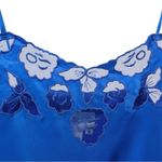 Y2K Eve’s Collections Cobalt Blue Floral Eyelet Baby Tank Delicate Feminine M Size M Photo 2