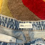 ZARA Acid Wash Light Wash High Waisted Frayed Denim Jean Shorts Women’s Size 4 Photo 1