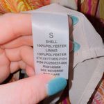 Dress Forum Women's Size Small Orange Floral Print Chiffon Ruffle Sleeve Top Photo 7