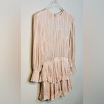 MISA Los Angeles Katia Metallic Rose Gold Stripe Mini Dress Size XS Photo 4