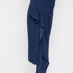 Betsy and Adam  Midi Off Shoulder Scuba Crepe Ruched Dress Photo 7