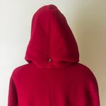Vintage Dennis Basso Red Wool Cashmere Coat Hooded Faux Fur Trim Scarf Small Photo 7