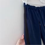 Lululemon  On The Fly Woven Track Black Stripe Pant in True Navy, Size 10 Photo 8