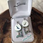 Abalone shells, dangle whale detail earrings Photo 9