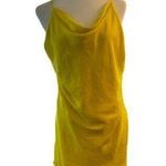 DANCE & MARVEL Lemon Yellow Slip Dress with Slight Cowl Neck in Sz Med Photo 0