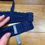 Aerie Navy Blue Lace Trim Bra Womens Size 36B Lightly Lined Adjustable Straps Photo 5