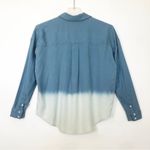 Splendid XS Blue chambray Bleach Dip Dyed Boyfriend Shirt Photo 3
