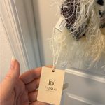 Fadivo NWT Cream Geometric Pattern Poncho O/S Sweater Southwestern Blue Size undefined Photo 3