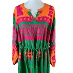 Angel Of Style Boho Maxi Dress Bold Print Long Sleeve US 24 Photo 1