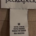 Peck & Peck  Linen Blend Tunic Top Size medium‎  3/4 sleeve Photo 2