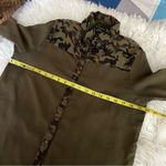 Speed Limit 98 Free w/ purchase Sheer Camo Trim Blouse Size Medium Roll tab Sleeves Photo 5