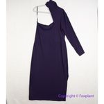 Eloquii  Asymmetric Fitted Midi Sweater Dress in purple, size 18/20‎ Photo 11
