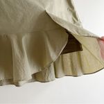 Madewell  Ruffle-Wrap Mini Skirt in Expat Olive Green 100% Cotton,‎ Size 4 Photo 5